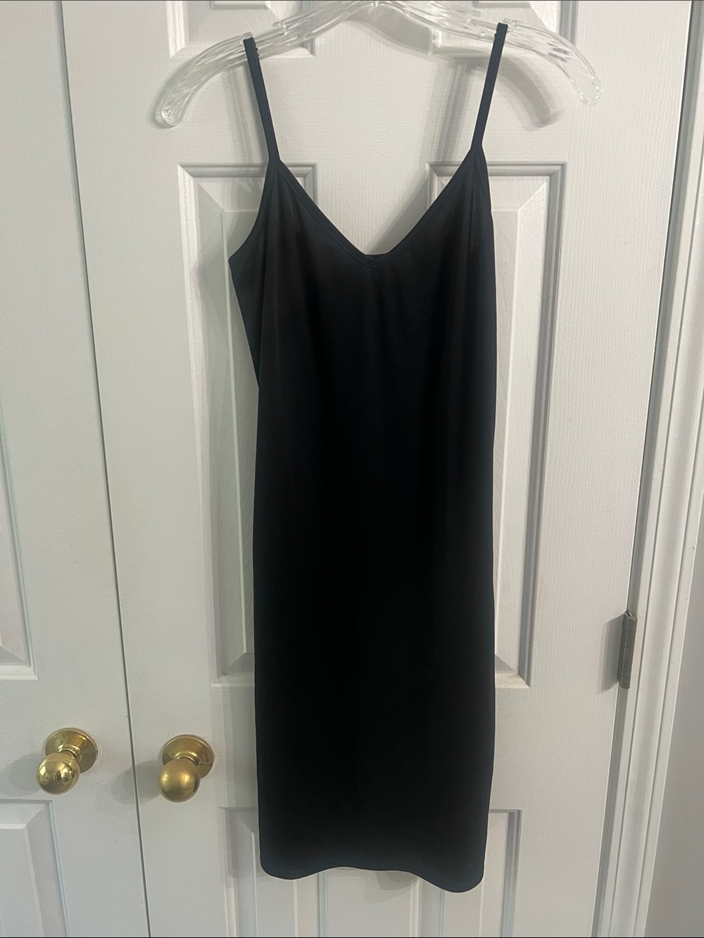 Classic Black Slip Dress with Spaghetti Straps